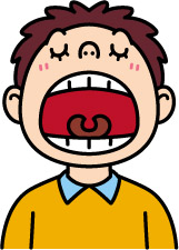口臭の原因の多くは歯周病と虫歯です。治療をしましょう。